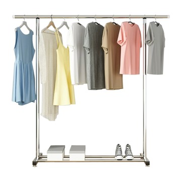 【好氣氛家居】1.8米單桿H型不銹鋼收納帶輪晾曬衣架(晾衣架/曬衣桿)