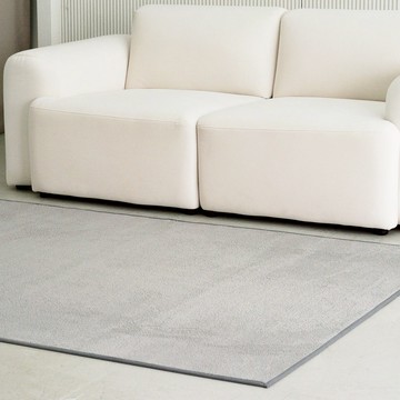 inroom Plain Soft 系列 素色短毛長方形地毯 - 高密度毯面 質地細膩柔軟 加密包邊設計  灰色  150 x 100cm