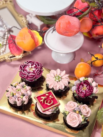 【新年禮盒丨快速出貨丨3日內出】春花納福丨六入花藝大杯糕禮盒