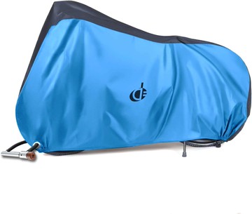 【日本代購】Double Elite 防水 加厚 防盜 抗UV 自行車罩 190T 藍色