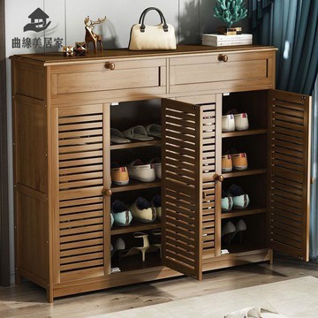 簡約 現代門口大容量 進門玄關柜 收納 鞋架多層防塵一體鞋柜帶門耐用