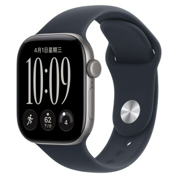 【預購】Apple Watch Series 12 GPS+Cellular 46mm 太空灰鋁金屬錶殼配海軍藍色錶帶-S/