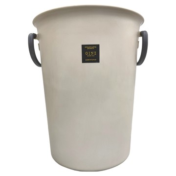 GINII 基尼 質感霧面雙耳垃圾桶 無蓋 9.8L 象牙白 MIT台灣設計製造  L(31 x 24.3 x 24.3cm)