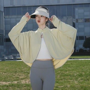 熱賣爆款 2026新款防曬衣女夏季立領涼感空調衫開車騎電動車防曬鬥篷大披肩-L0815 QKCH