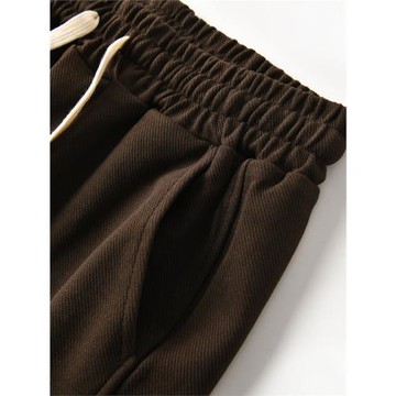 外貿尾單全棉拼接寬松彈力純色運動休閑五分中短褲男士夏季潮0950