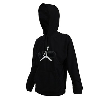 NIKE JORDAN 男長袖連帽T恤(免運 DRI-FIT 上衣 休閒 慢跑「HQ8695-010」≡排汗專家≡