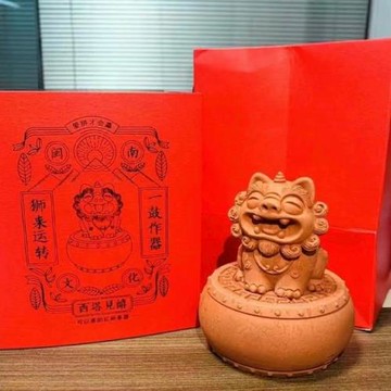 泉州伴手禮獅子紅磚禮盒養茶茶杯墊閩南紅磚杯墊茶器茶寵禮盒套裝