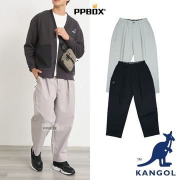 KANGOL 袋鼠 直筒 鉛筆褲 長褲 65551541 時尚 褲子 寬褲 衣服 繭型褲 彎刀褲 日韓穿搭