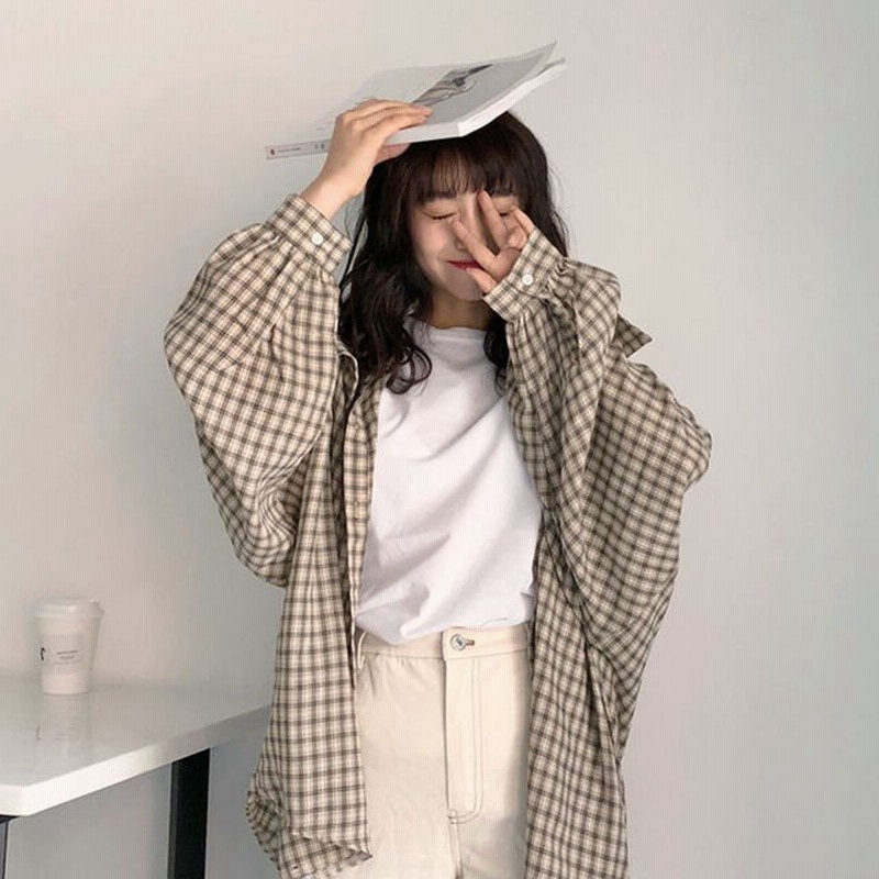 シャツジャケット レディース アウター ジャケット シャツジャケット ビッグシルエット オーバーサイズ チェック 格子 通販 Lineポイント最大0 5 Get Lineショッピング
