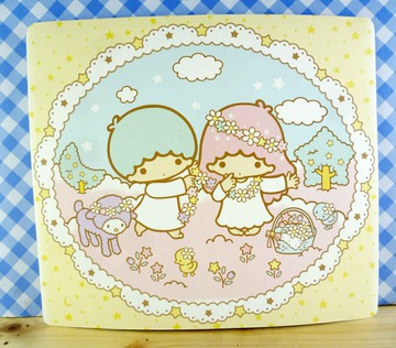 【震撼精品百貨】Little Twin Stars KiKi&LaLa 雙子星小天使 雙面卡片-黃花園/綠蛋糕 震撼日式精品百貨