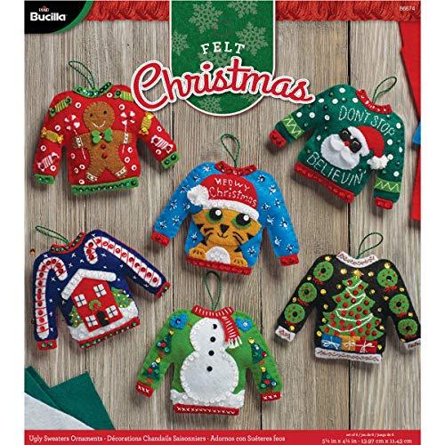 Bucilla Felt Ornaments Applique Kit 11cm x 14cm Set of