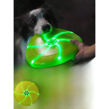laroo萊諾狗狗飛盤耐咬寵物邊牧戶外玩具大型犬夜間訓狗發光飛盤