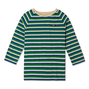 VAST 全棉七分袖上衣 / 藍綠條紋