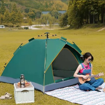 帳篷 自動帳篷 速開帳篷 露營帳篷 折疊帳篷 帳篷戶外野營加厚防雨野外露營裝備全套防寒暴雨輕便單人雙人沙灘
