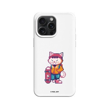 iPhone 15 Pro Max SolidX 白 - Pixel Jeff 皮傑 - 街頭貓貓