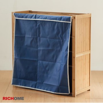 【RICHOME】免組裝布簾鞋櫃