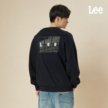 Lee 後背LOGO大學T 男 黑色 軍綠 LB511037