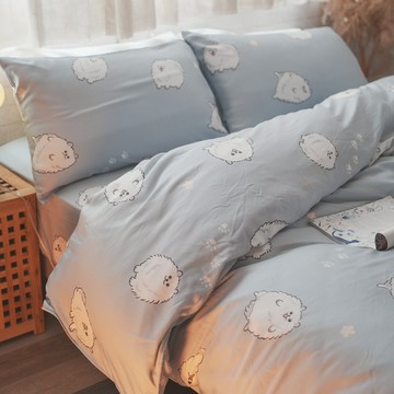 棉床本舖｜雪球小精靈 ❱ 40s萊賽爾天絲™-床包 - Q1加大床包組/含枕套