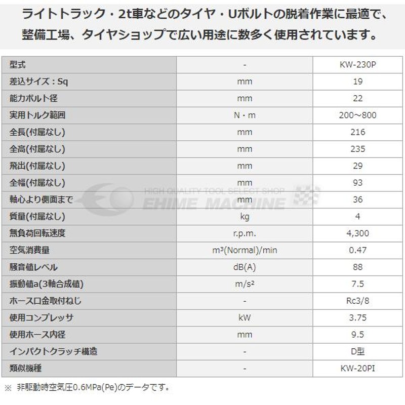 セール！電動インパクトレンチ EIW-450PA AC100V 差込角12.7mm 最大