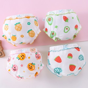 【Adabaobao® ᵗʷ 】2025熱銷100%純棉純色印花動物兒童內衣女孩新生兒尿布褲可愛蝴蝶結短褲