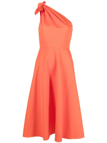 Kate Spade - one-shoulder flared dress - women - Viscose/Cotton/Cotton/Spandex/Elastane - 6