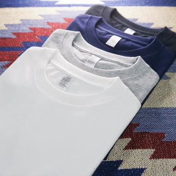 32織 260g重磅厚實圓領純棉短袖T恤基礎純色男女款白色打底衫咔嘰