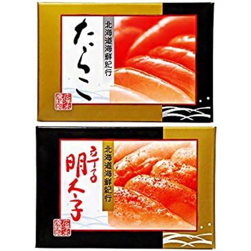 たらこ・明太子詰合せ(タラコ250g めんたいこ250g)各化粧箱入り 北海道海鮮紀行 独自の熟成製法 贈り物にも