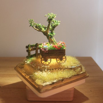 田野中央的花車