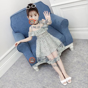 兒童連身裙女童蕾絲連衣裙網紗公主裙夏裝版洋氣兒童裙子人棉女孩【淘夢屋】【淘夢屋】