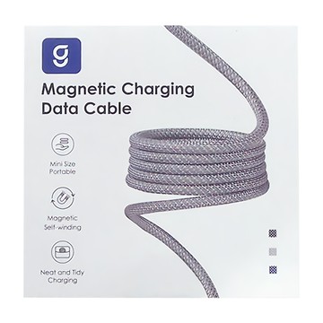 Magtame O-Magcable 2in1 USB-C-L + A 磁性快收納傳輸線 圓線款  1.5m  Pure Black  1個
