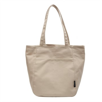 【巴黎精品】現貨+預購 手提包帆布托特包-日系休閒單色大容量女包包4色a1az21