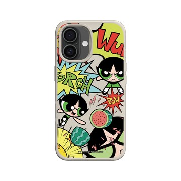 iPhone 16 SolidX 貝殼灰 - The Powerpuff Girls 飛天小女警 - 毛毛