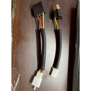 卡嗶車燈 老車小盤-H6 小皿  H4轉H6 轉接頭 插頭 機車插頭 公母插頭