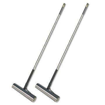 愛家捷 高效型免沾手膠棉拖把 2入組(共含桿2棉頭2)