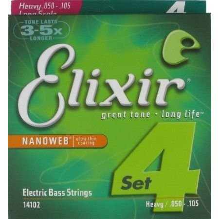 Elixir ベースギター Long Scale NanoWeb Coating, .050 .105, 14102