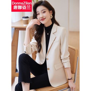 外套女米白色休閑修身西裝外套