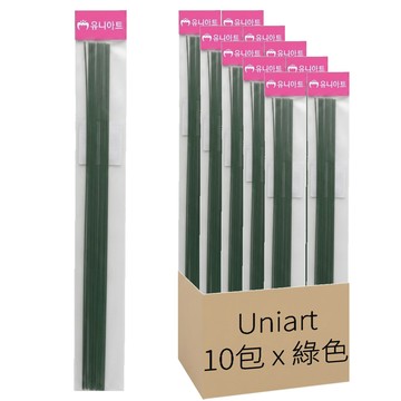 Uniart 花藝鐵絲 18號  綠色  10包