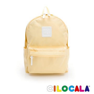 【台灣總代理】CILOCALA 亮彩尼龍防潑水後背包-中大 布丁黃
