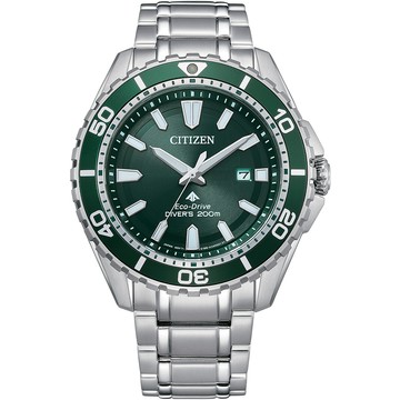 CITIZEN PROMASTER 200米潛水 光動能男錶 手錶 綠色 (BN0199-53X)44.5mm