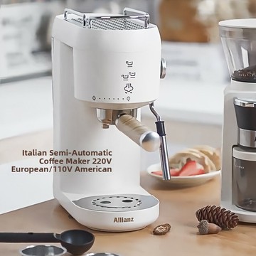 【台灣公司 可開發票】110V美規歐規插意式咖啡機美國家用小型半自動咖啡機全自動奶泡機