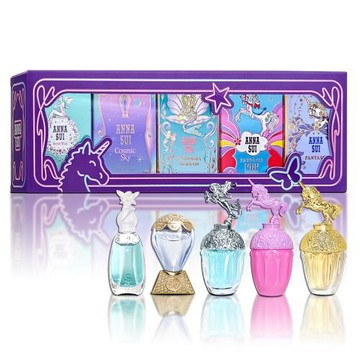 ANNA SUI 安娜蘇 迷你淡香水禮盒 5MLX5入 (綺幻星夜+許願精靈+童話獨角獸+童話彩虹獨角獸+童話美人魚)