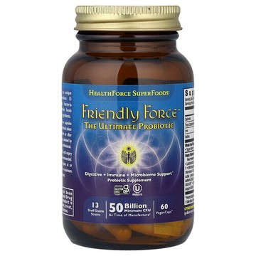 HealthForce Superfoods, Friendly Force™，高級益生菌，60 粒全素膠囊™