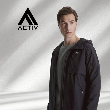 新品_ACTIVE 連帽運動外套-黑