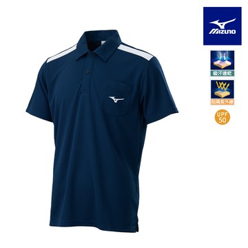 【美津濃MIZUNO】男款短袖POLO衫 32TAB01514（深丈青）