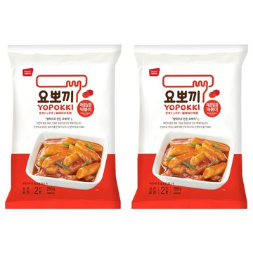 YOPOKKI 甜辣味辣炒年糕，道地的韓國美食，Q軟有嚼勁，微波加熱即可食用  280g  2袋