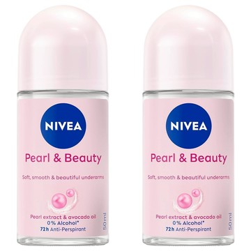 NIVEA 妮維雅 珍珠煥采系列 止汗爽身乳液  50ml  2瓶