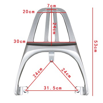 雅小迪電動車E6T5冠能版裝后貨架尾箱架子加長支架電動踏板車尾架
