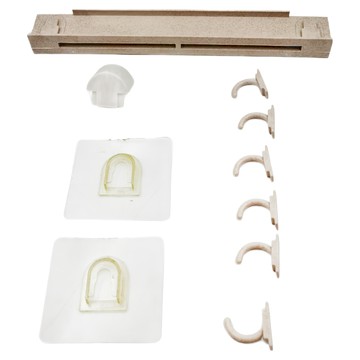 多功能無痕刀具架 整潔收納 適用於刀具、湯勺等廚房用具  米色  1組