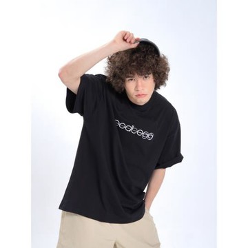 rodless25夏季趣味刺繡短袖寬松logo重磅330gT恤百搭國潮牌情侶