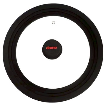 Domo 矽膠萬用鍋蓋，透明鋼化玻璃，美國 FDA 認可食品級矽膠，透氣孔設計  34cm  1個